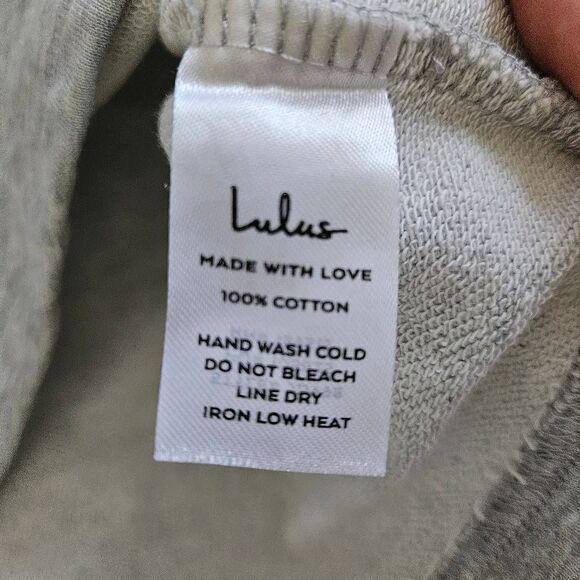 Lulus Grey Sweatshirt Bustier Dress Size Medium - Picture 4 of 6